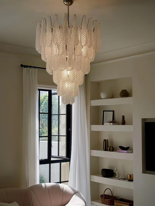 Grid Glass Waterfall Chandelier