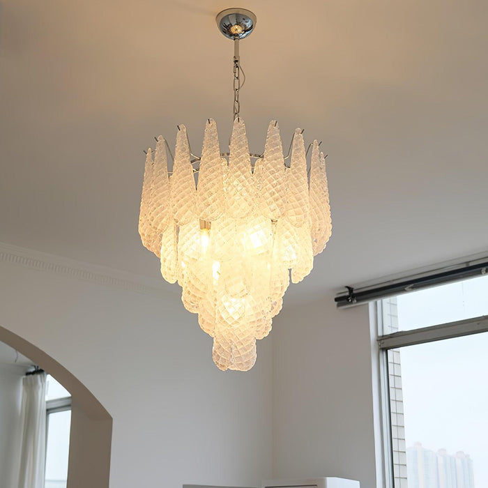 Grid Glass Waterfall Chandelier