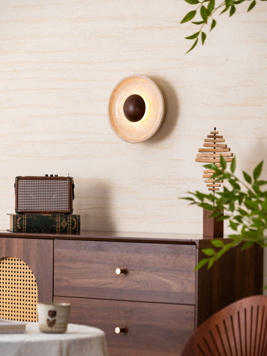 Halo Travertine Wall Light Vakkerlight