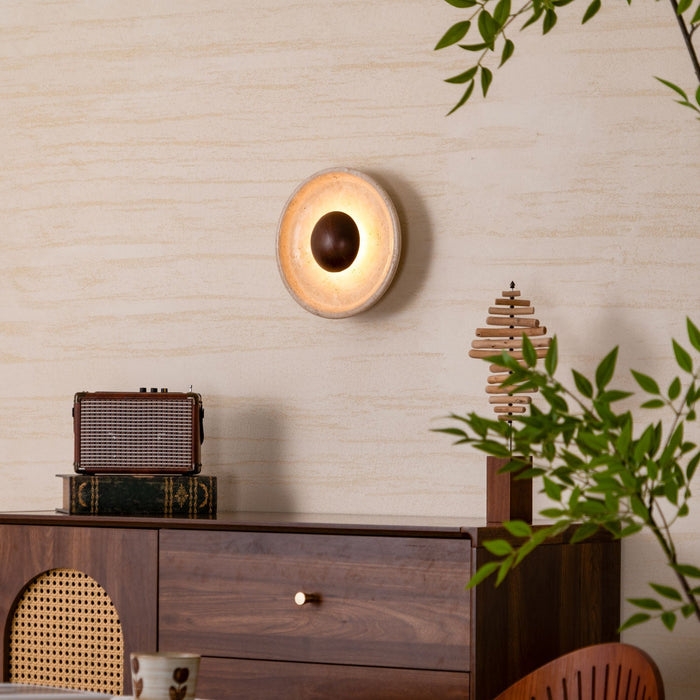 Halo Travertine Wall Light Vakkerlight