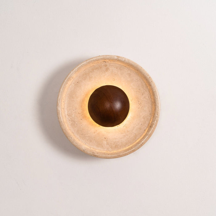 Halo Travertine Wall Light Vakkerlight
