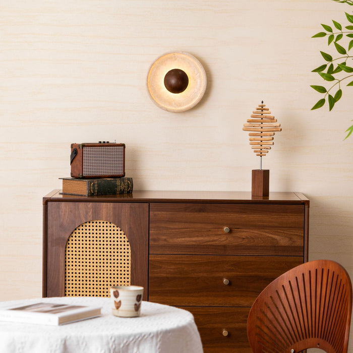 Halo Travertine Wall Light Vakkerlight