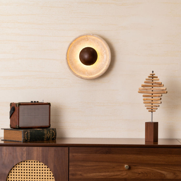 Halo Travertine Wall Light Vakkerlight