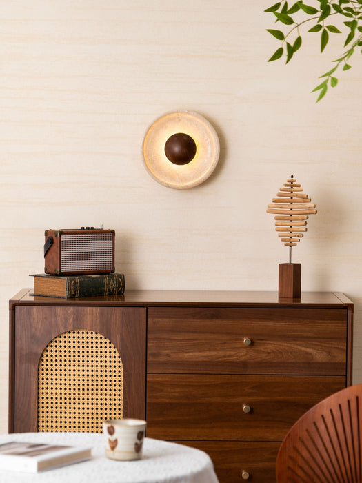 Halo Travertine Wall Light Vakkerlight