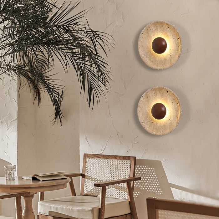 Halo Travertine Wall Light Vakkerlight