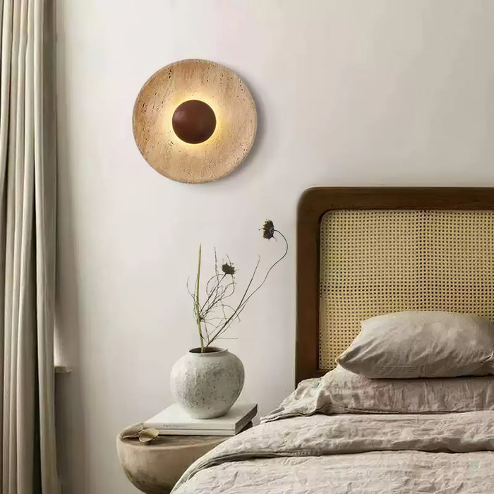 Halo Travertine Wall Light Vakkerlight