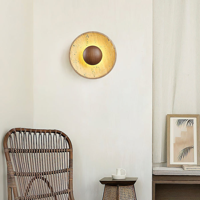 Halo Travertine Wall Light Vakkerlight
