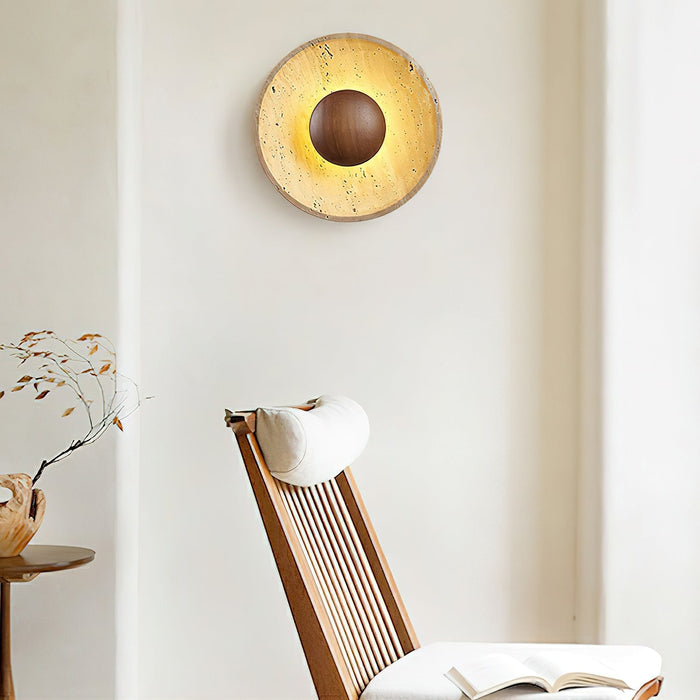 Halo Travertine Wall Light Vakkerlight