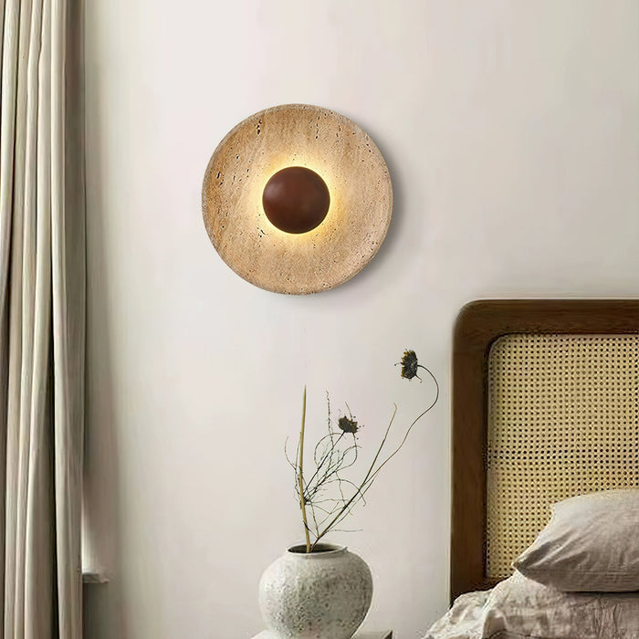 Halo Travertine Wall Light Vakkerlight