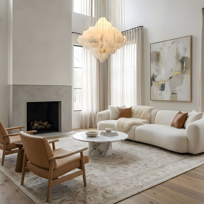 Hexa Alabaster Cascade Chandelier Vakkerlight