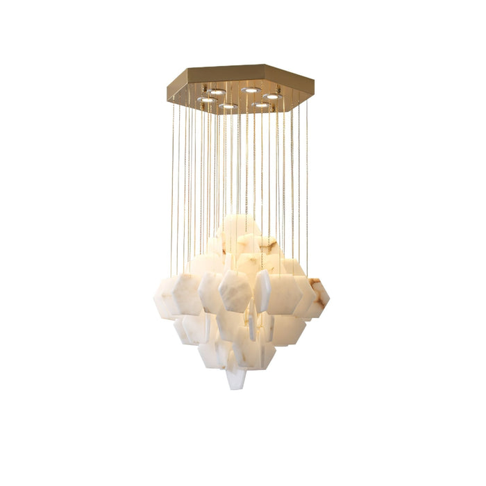 Hexa Alabaster Cascade Chandelier Vakkerlight