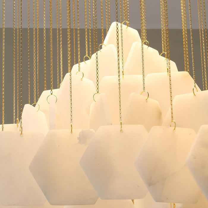 Hexa Alabaster Cascade Chandelier Vakkerlight