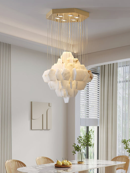 Hexa Alabaster Cascade Chandelier Vakkerlight