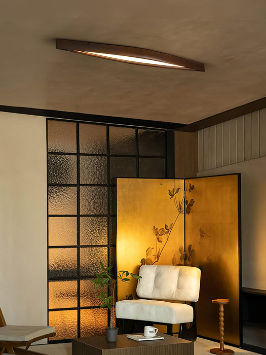 Horizon Linear Wood Ceiling Lamp Vakkerlight