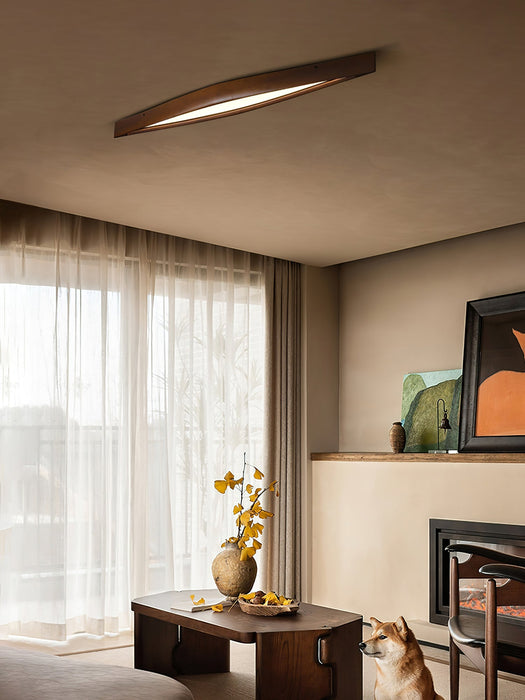 Horizon Linear Wood Ceiling Lamp Vakkerlight