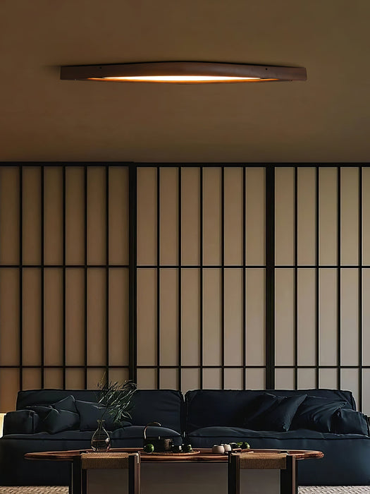 Horizon Linear Wood Ceiling Lamp Vakkerlight