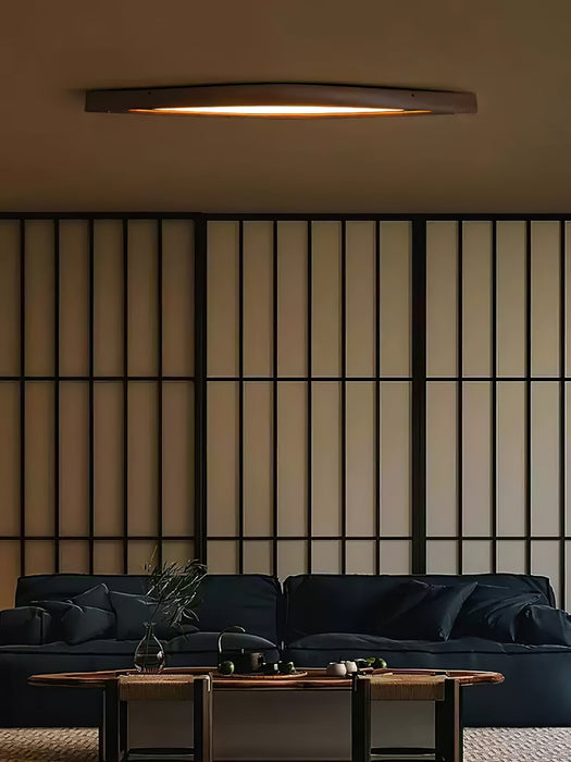 Horizon Linear Wood Ceiling Lamp Vakkerlight