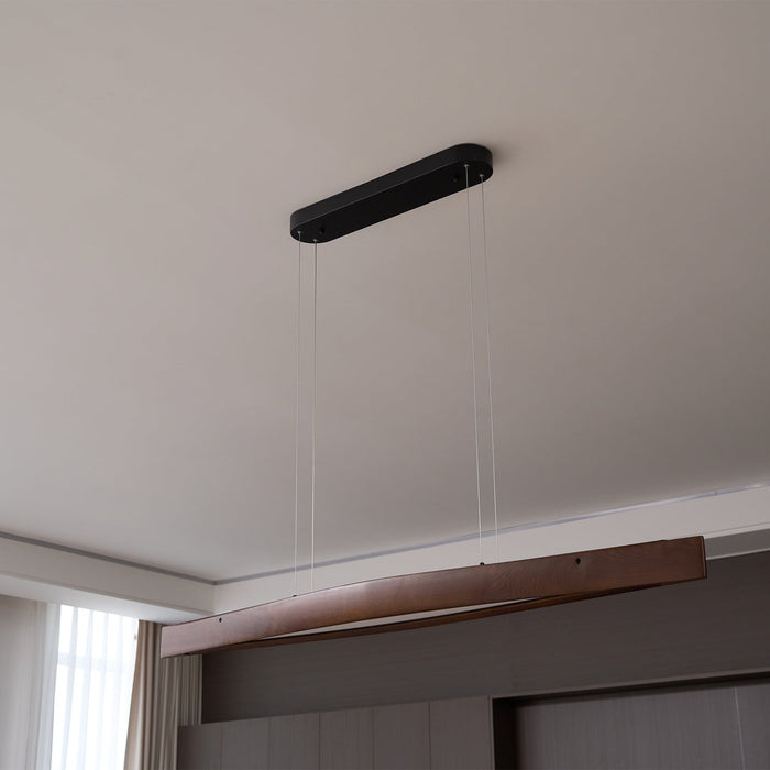 Horizon Linear Wood Pendant Lamp