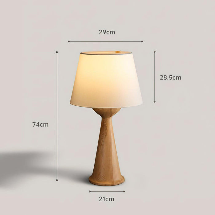 Hourglass Wood Table Lamp Vakkerlight