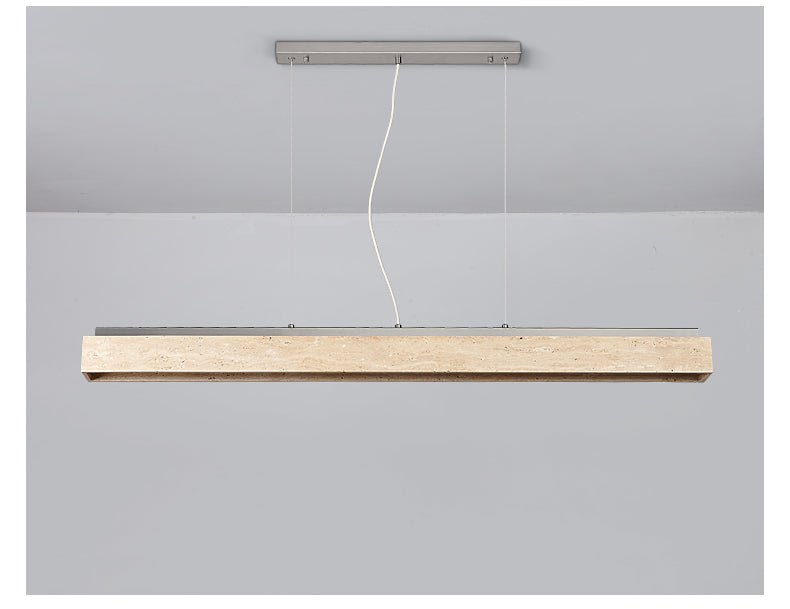 Linear Travertine Suspension Lamp Vakkerlight