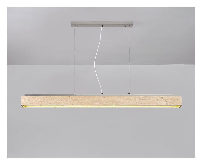 Linear Travertine Suspension Lamp Vakkerlight