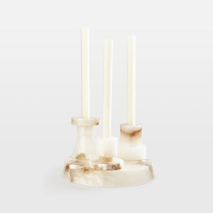 Lithia Tier Marble Candle Holder Vakkerlight