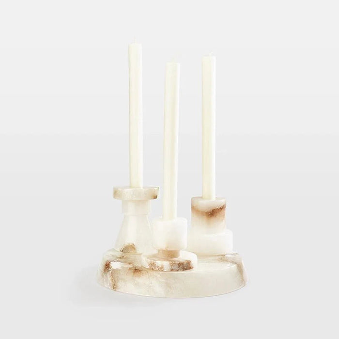 Lithia Tier Marble Candle Holder Vakkerlight