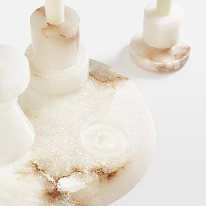 Lithia Tier Marble Candle Holder Vakkerlight
