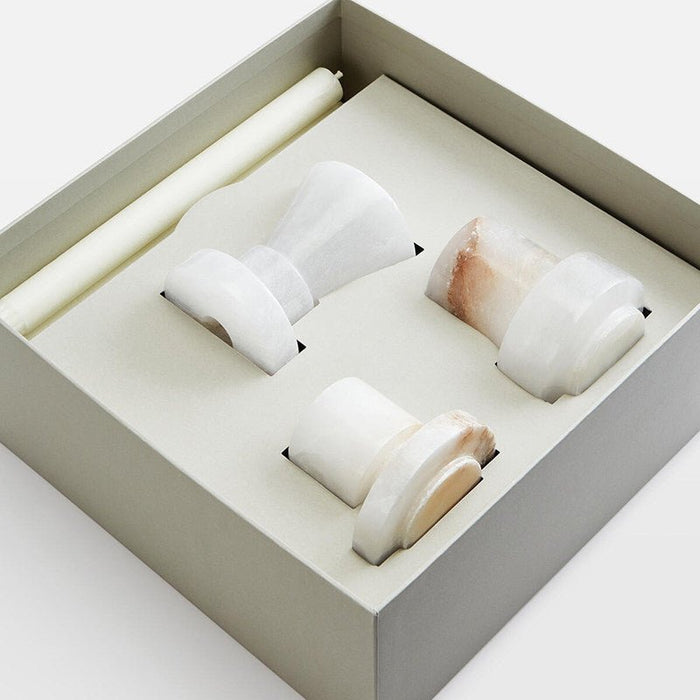 Lithia Tier Marble Candle Holder Vakkerlight