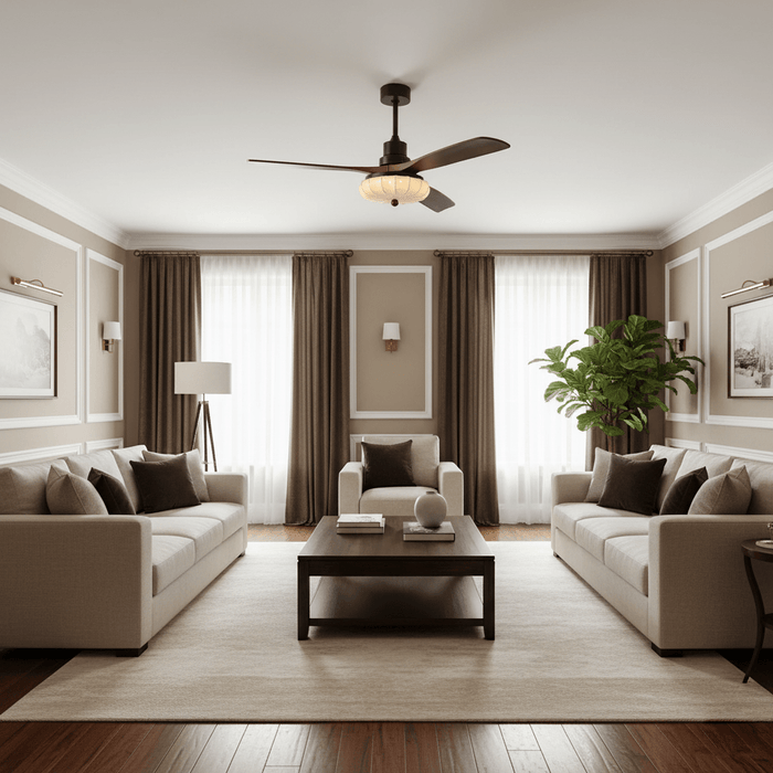 Lotus Bloom Ceiling Fan Light Vakkerlight