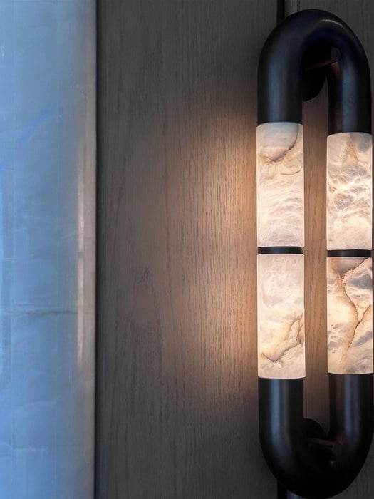 Luma Arc Twin Alabaster Sconce Vakkerlight