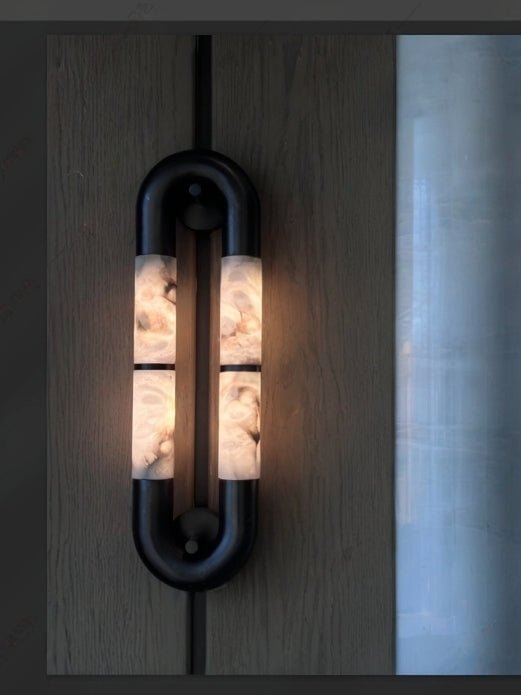 Luma Arc Twin Alabaster Sconce Vakkerlight