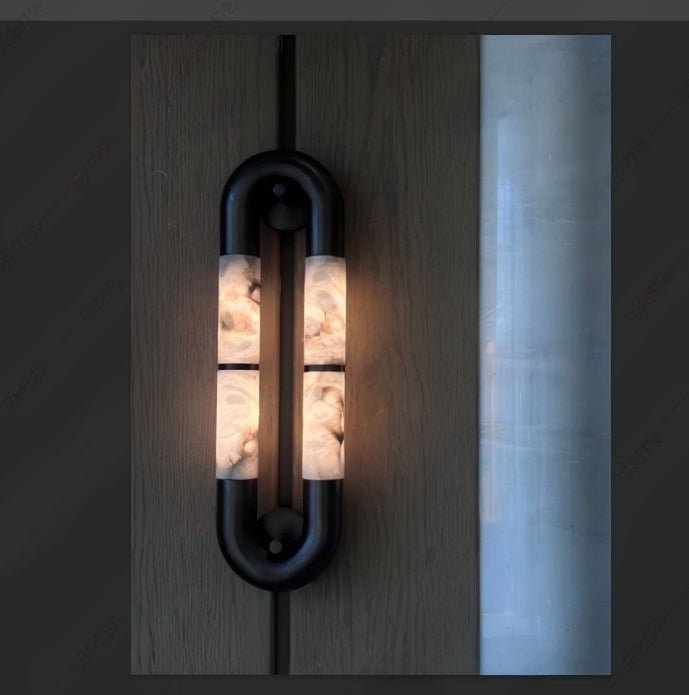 Luma Arc Twin Alabaster Sconce Vakkerlight