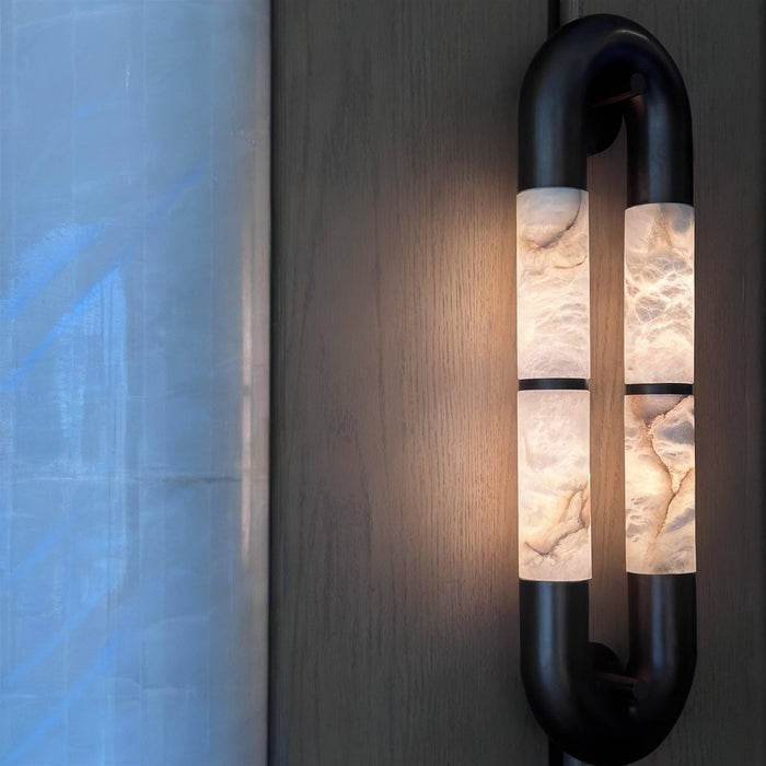 Luma Arc Twin Alabaster Sconce Vakkerlight