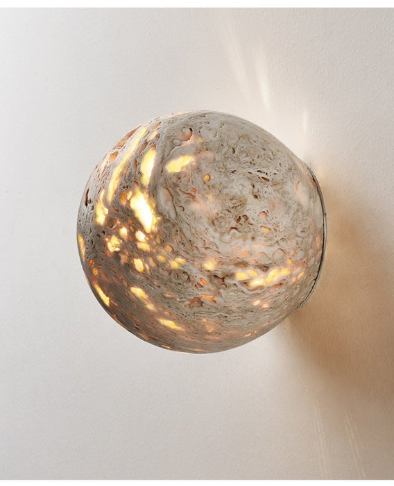 Luma Vein Stone Sphere Wall Light Vakkerlight