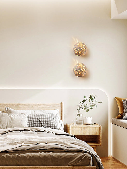 Luma Vein Stone Sphere Wall Light Vakkerlight