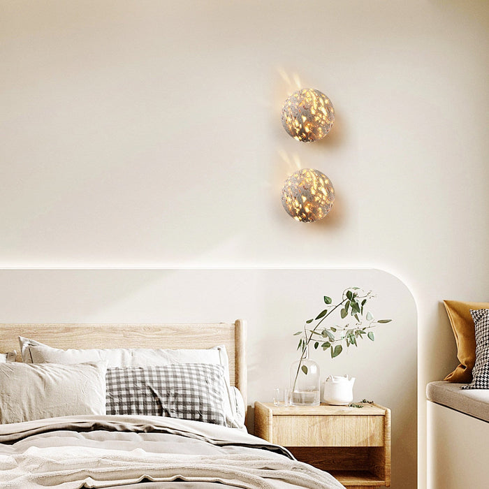 Luma Vein Stone Sphere Wall Light Vakkerlight