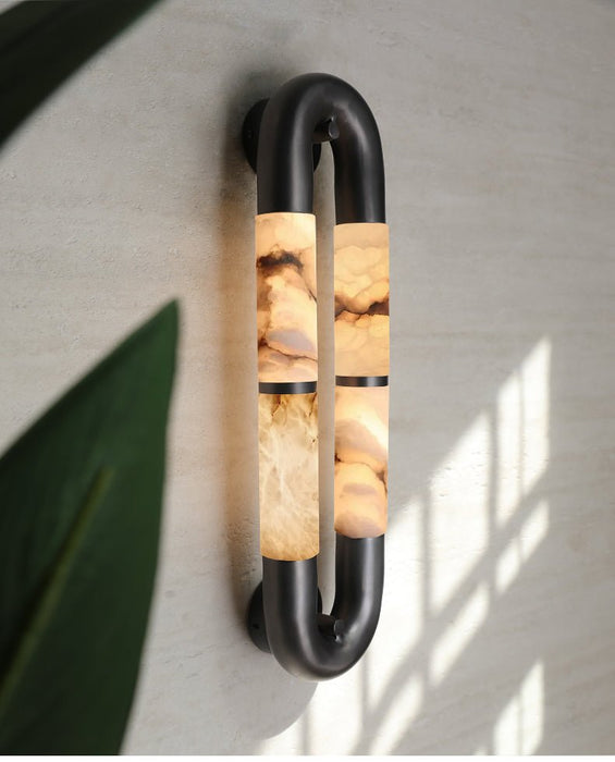 Luma Arc Twin Alabaster Sconce Vakkerlight