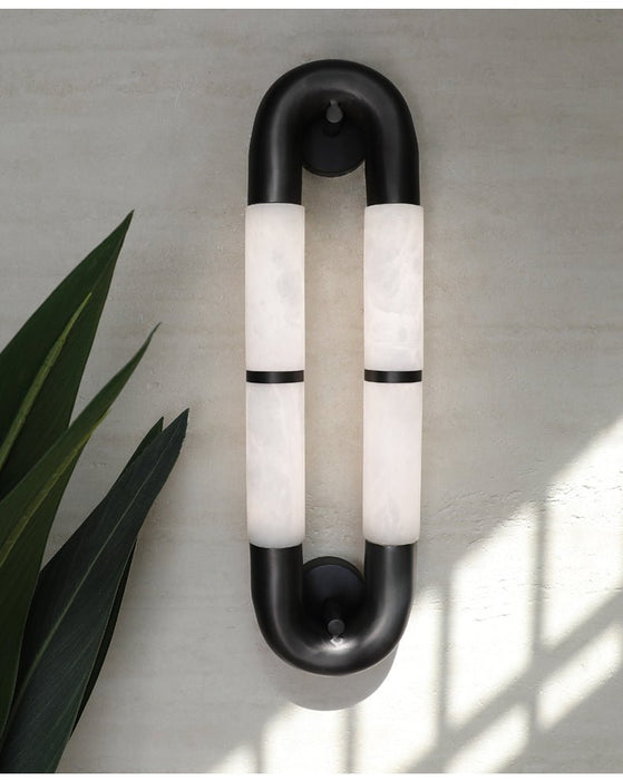 Luma Arc Twin Alabaster Sconce Vakkerlight