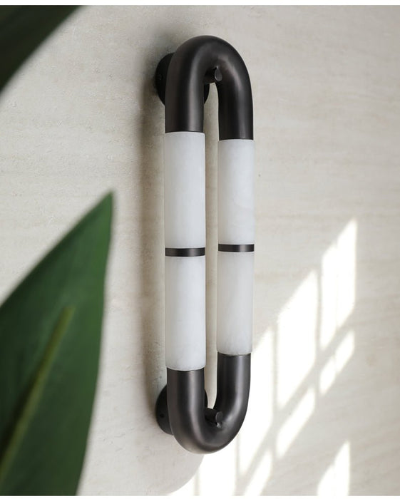 Luma Arc Twin Alabaster Sconce Vakkerlight