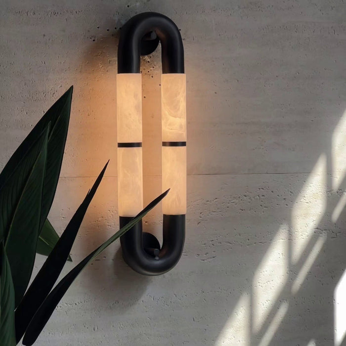 Luma Arc Twin Alabaster Sconce Vakkerlight
