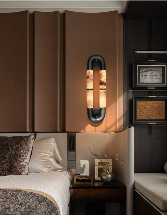 Luma Arc Twin Alabaster Sconce Vakkerlight