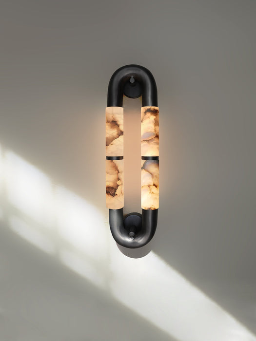 Luma Arc Twin Alabaster Sconce Vakkerlight