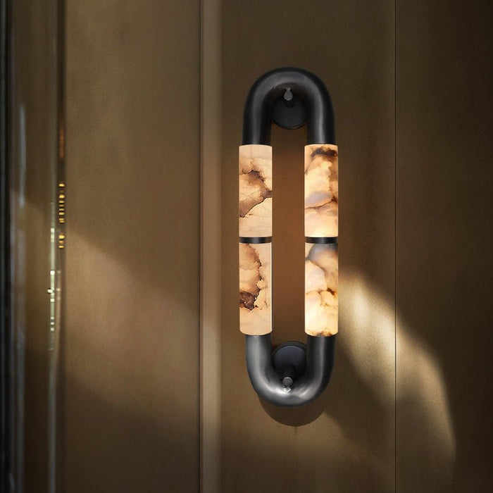 Luma Arc Twin Alabaster Sconce Vakkerlight