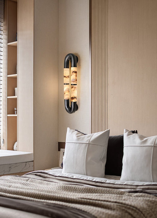 Luma Arc Twin Alabaster Sconce Vakkerlight