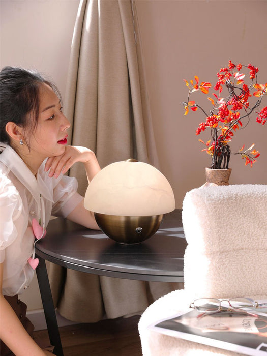 Luna Stone Mini Alabaster Table Lamp Vakkerlight