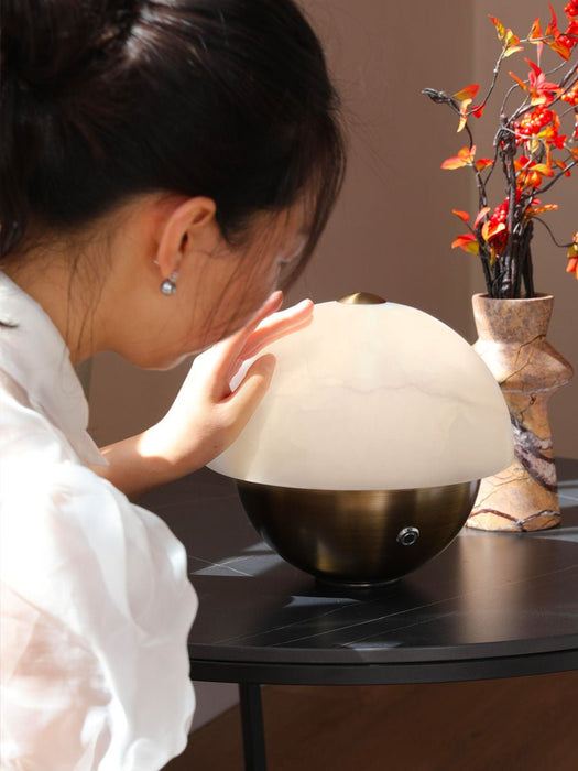 Luna Stone Mini Alabaster Table Lamp Vakkerlight
