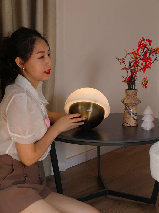Luna Stone Mini Alabaster Table Lamp Vakkerlight