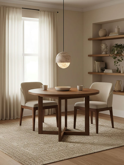 Lunar Dome Alabaster Pendant Light Vakkerlight
