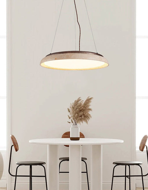 Lunar Disc Travertine Pendant Lamp Vakkerlight